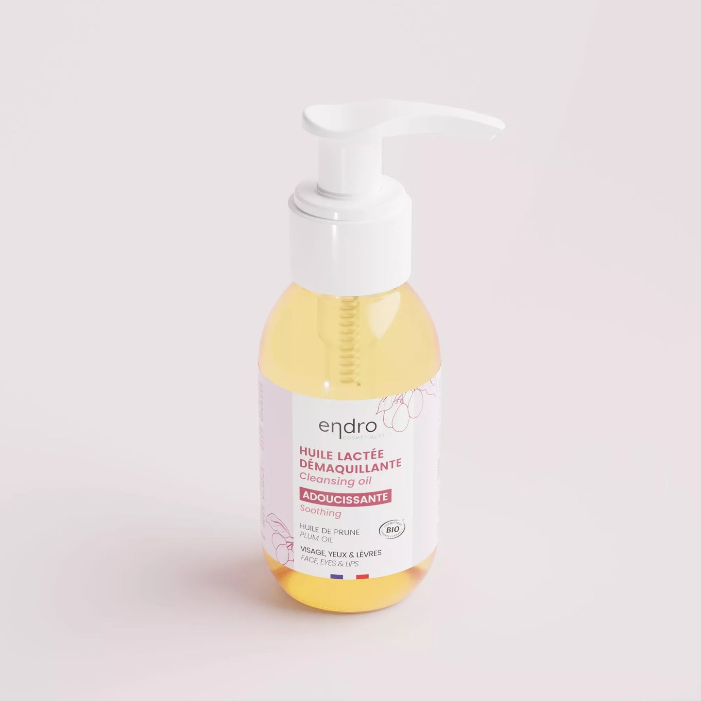 Endro huile démaquillante lactée bio visage yeux lèvres