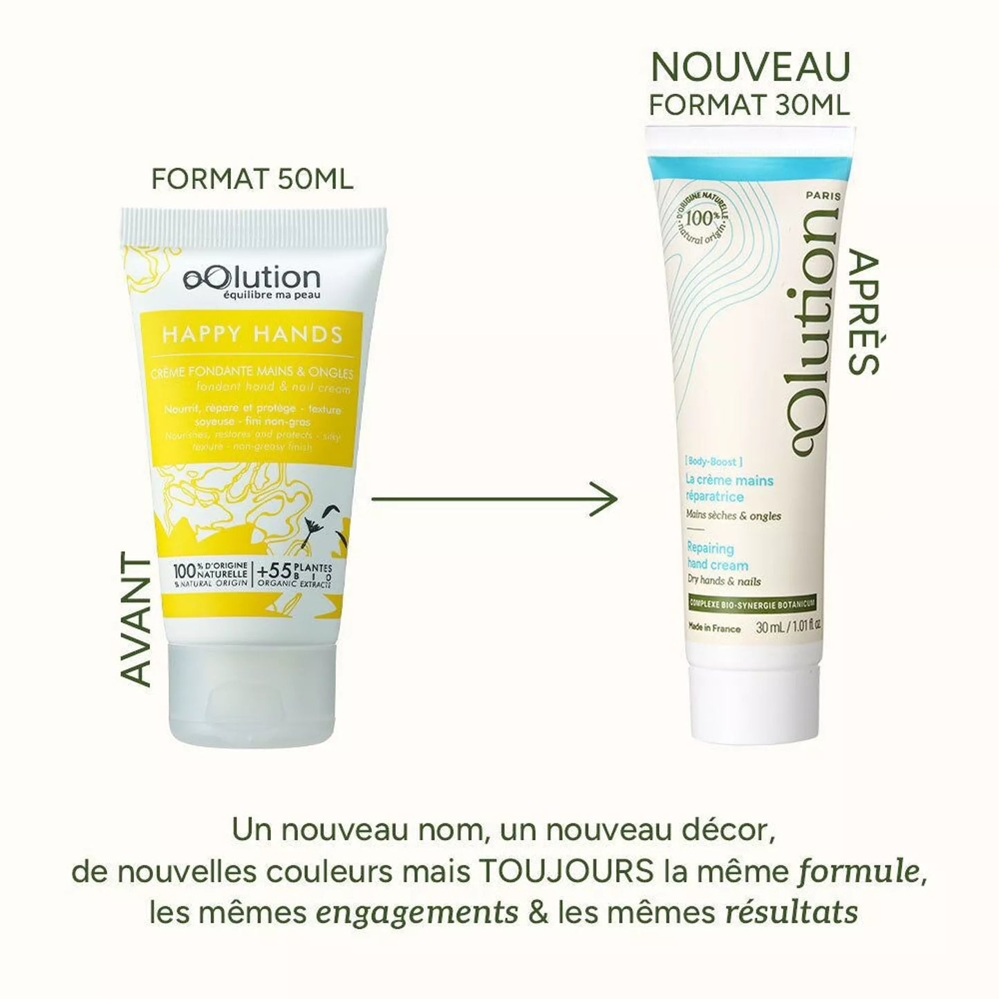 oOlution crème réparatrice mains et ongles peau sèche