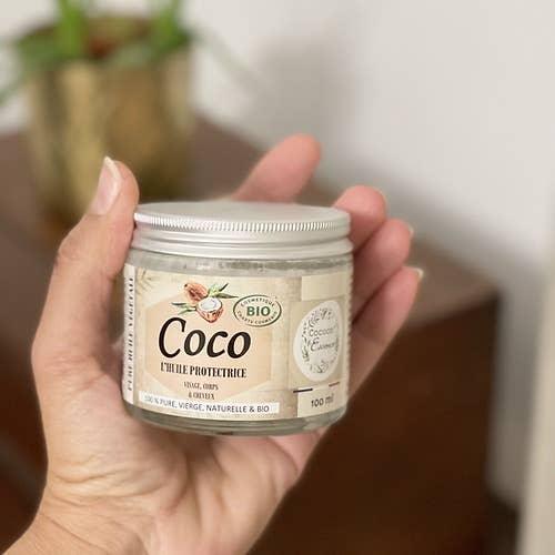 Huile de Coco Pure Végétale Bio - Cocoon’Essence - Visage Corps Cheveux - Hydratante et Nourrissante - Cosmelita 
