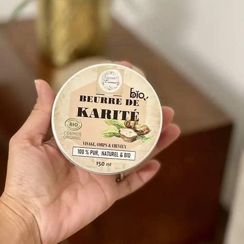 Beurre de Karité 100% Pur Bio - Visage Corps Cheveux - Nourrissant Protecteur Réparateur - Cosmelita 