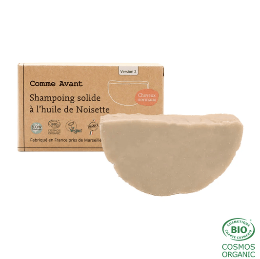 Shampoing Solide à l'Huile de Noisette Bio - Comme Avant - Cheveux normaux - Cosmelita 
