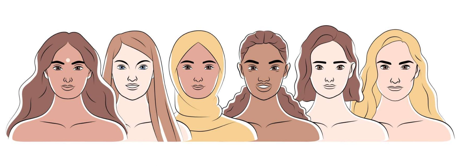 Comment reconnaitre mon type de peau groupe de visages de femmes mixte différents types de peaux quel est mon type de peau