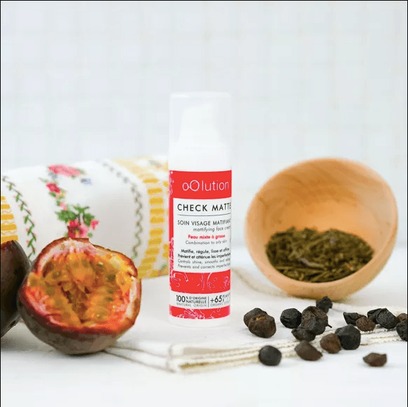 Crème Matifiante et Purifiante Bio - Check Matte - oOlution - Peau Mixte à Grasse - Cosmelita 
