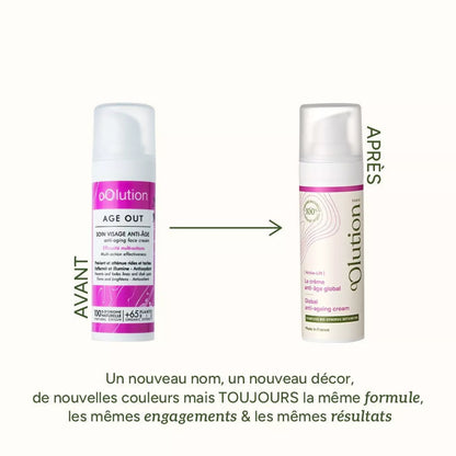 oOlution age out crème visage anti-âge raffermissante Bio